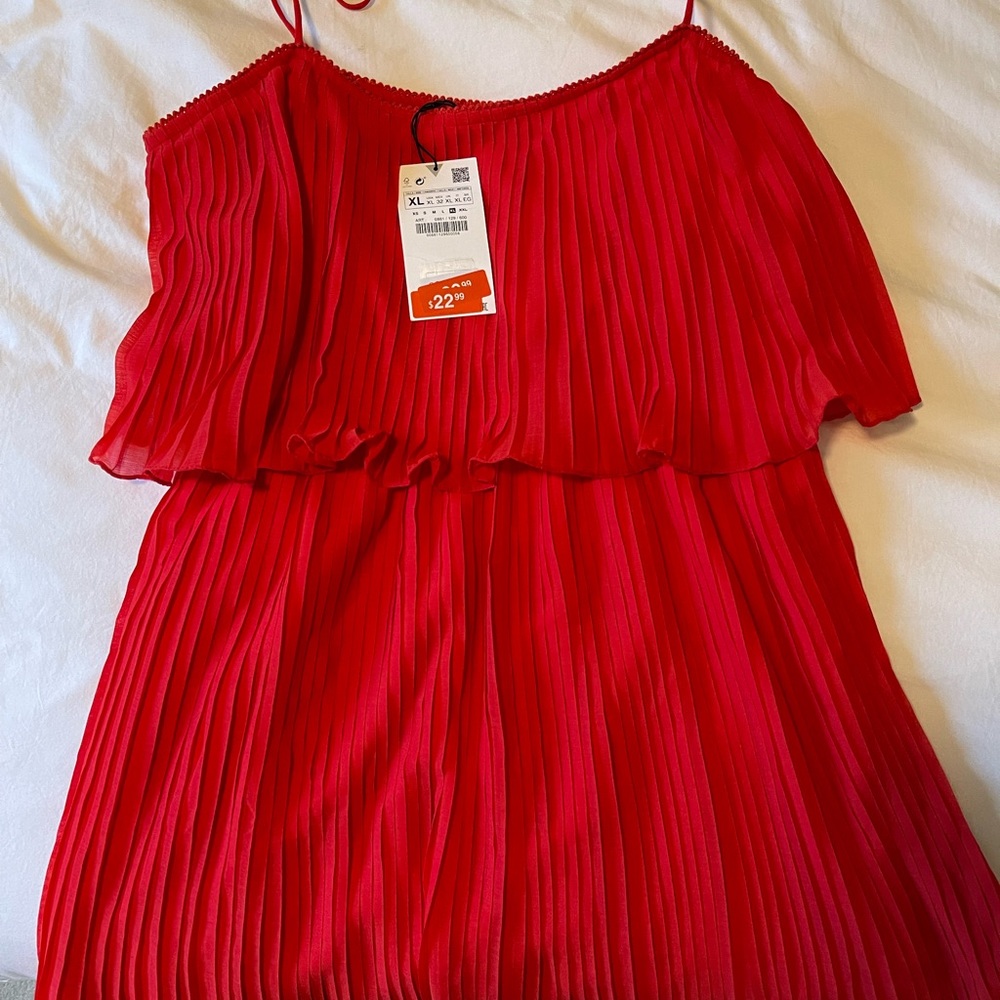Red Zara Dress XL size with tags